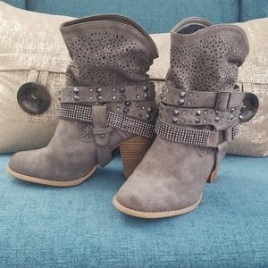 Not Rated - Gray Ankle Boots